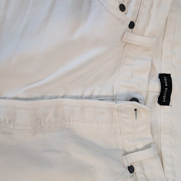 John Elliot white denim jeans 34 x 32 - Picture 6 of 15